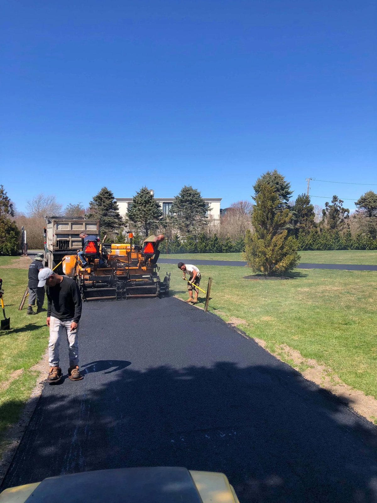 Finished asphalt driveway Coram NY
